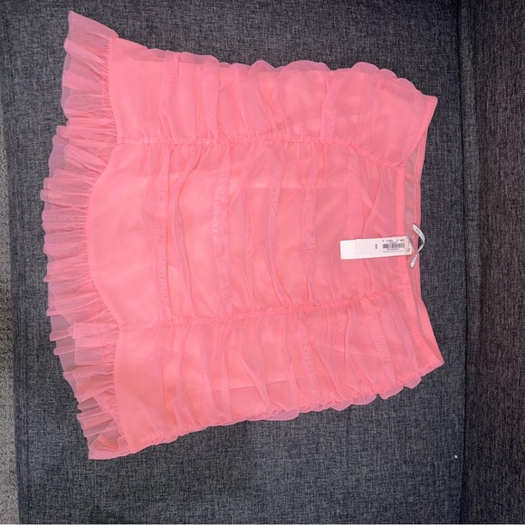 VICTORIA'S SECRET Pink Ruched Mini Skirt size Medium NWT - Picture 5 of 6